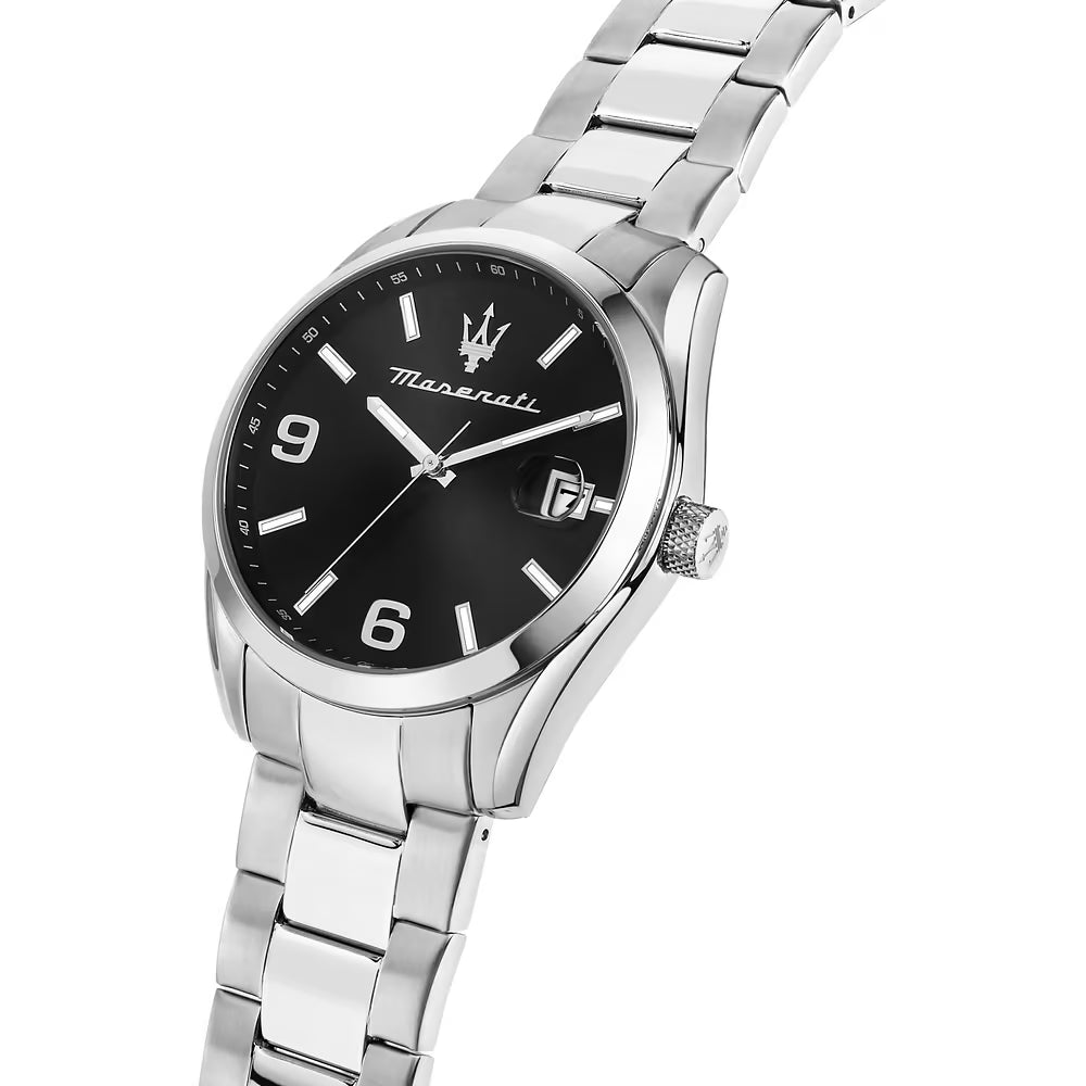 Orologio Uomo MASERATI Solo Tempo in Acciaio con Quadrante Nero