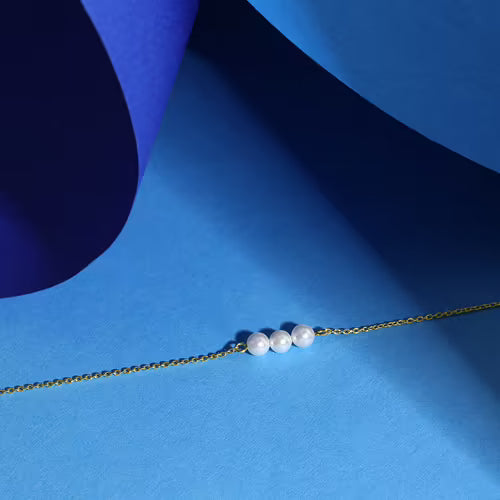 Bracciale Donna MORELLATO in Argento 925 Dorato con 3 Perle Bianche