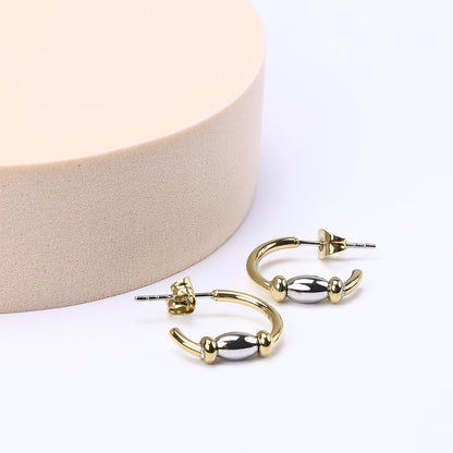 Orecchini Donna MORELLATO in Acciaio a Cerchio Bicolore (Gold & Silver)