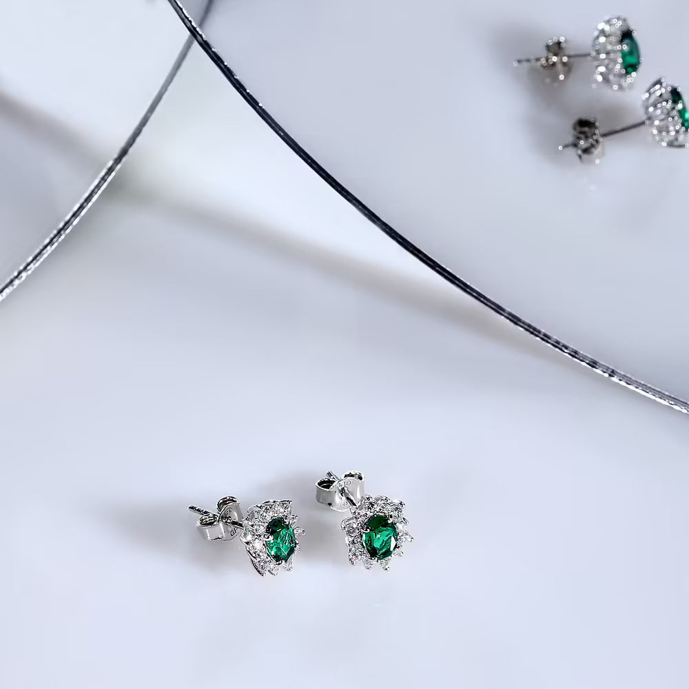 Orecchini Donna MORELLATO in Argento 925 Verde con Zirconi