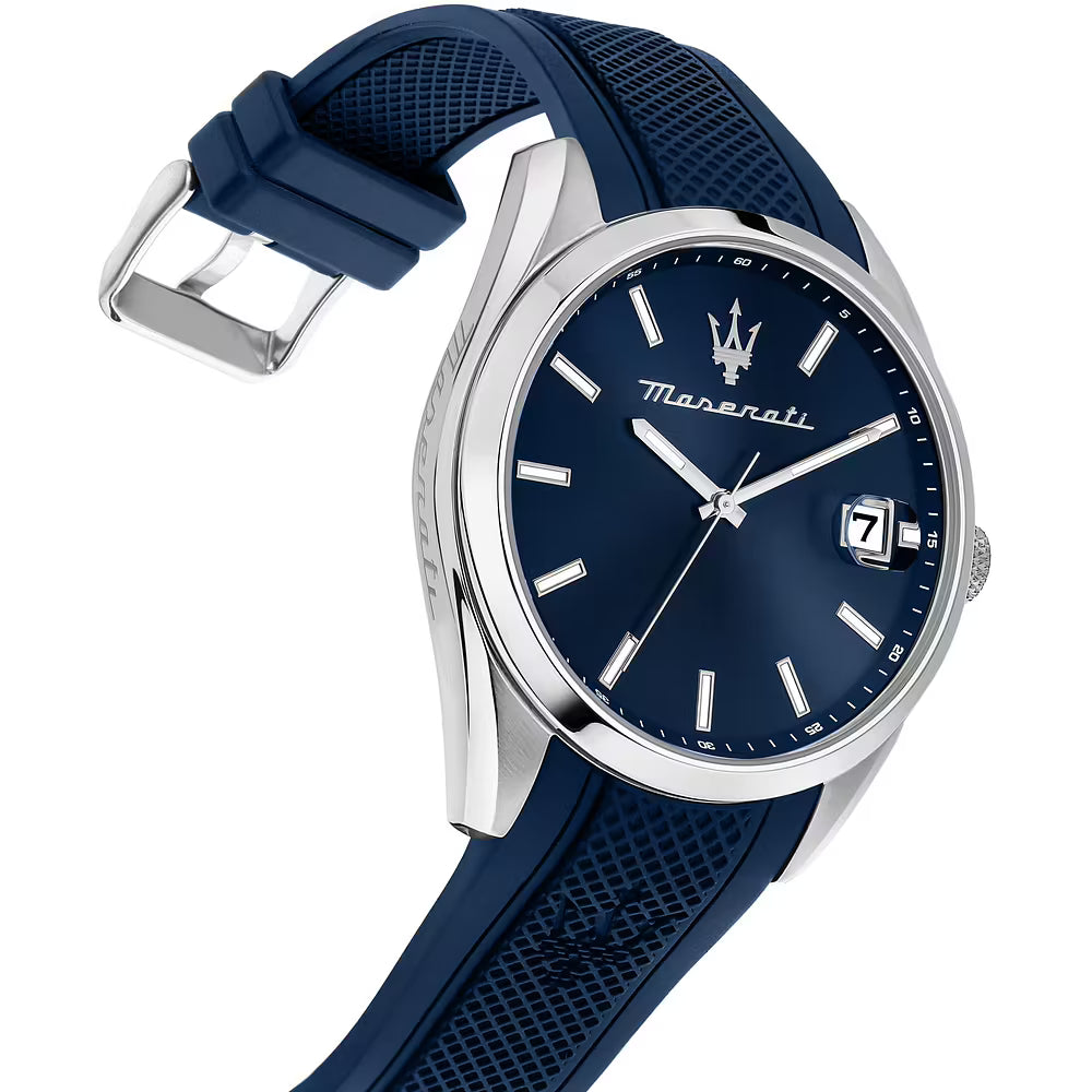 Orologio Uomo MASERATI Solo Tempo in Silicone Blu con Quadrante Blu