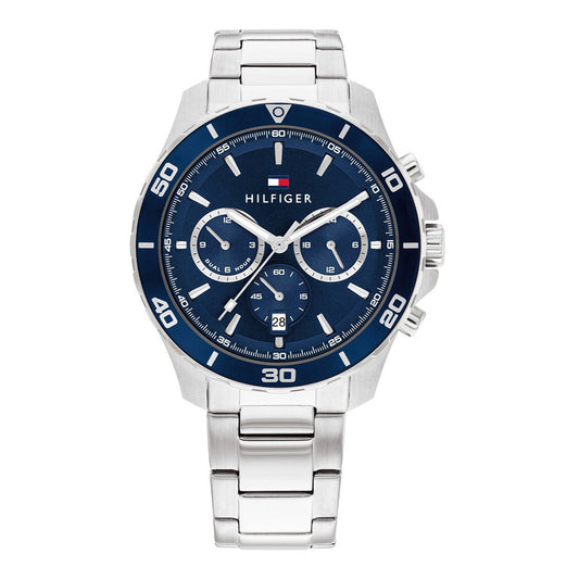 Orologio Uomo Tommy Hilfiger Jordan - Cronografo in Acciaio Quadrante Blu