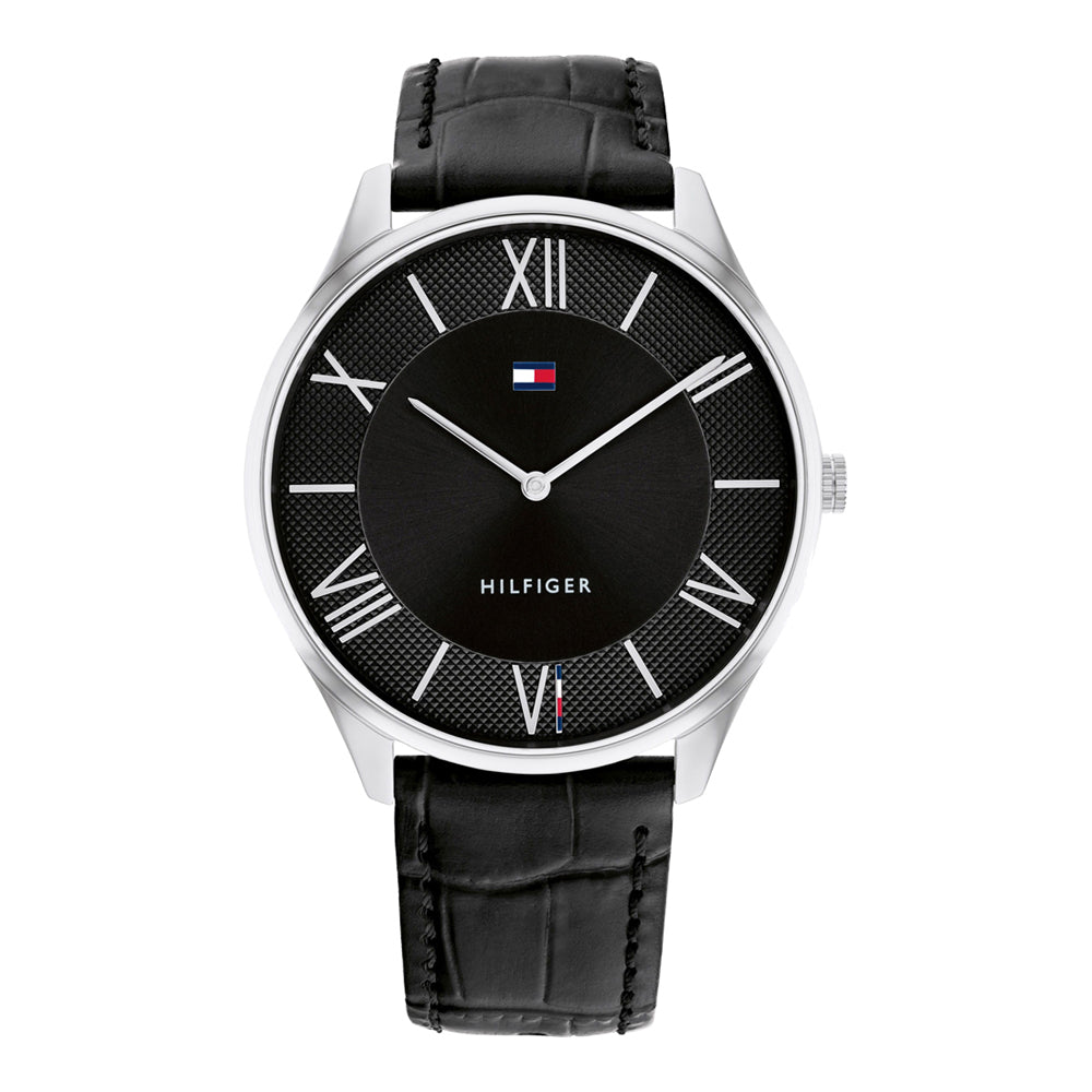 Orologio Uomo Tommy Hilfiger Becker - Solo Tempo in Pelle Nera