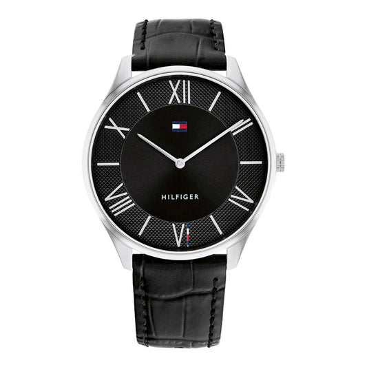 Orologio Uomo Tommy Hilfiger Becker - Solo Tempo in Pelle Nera