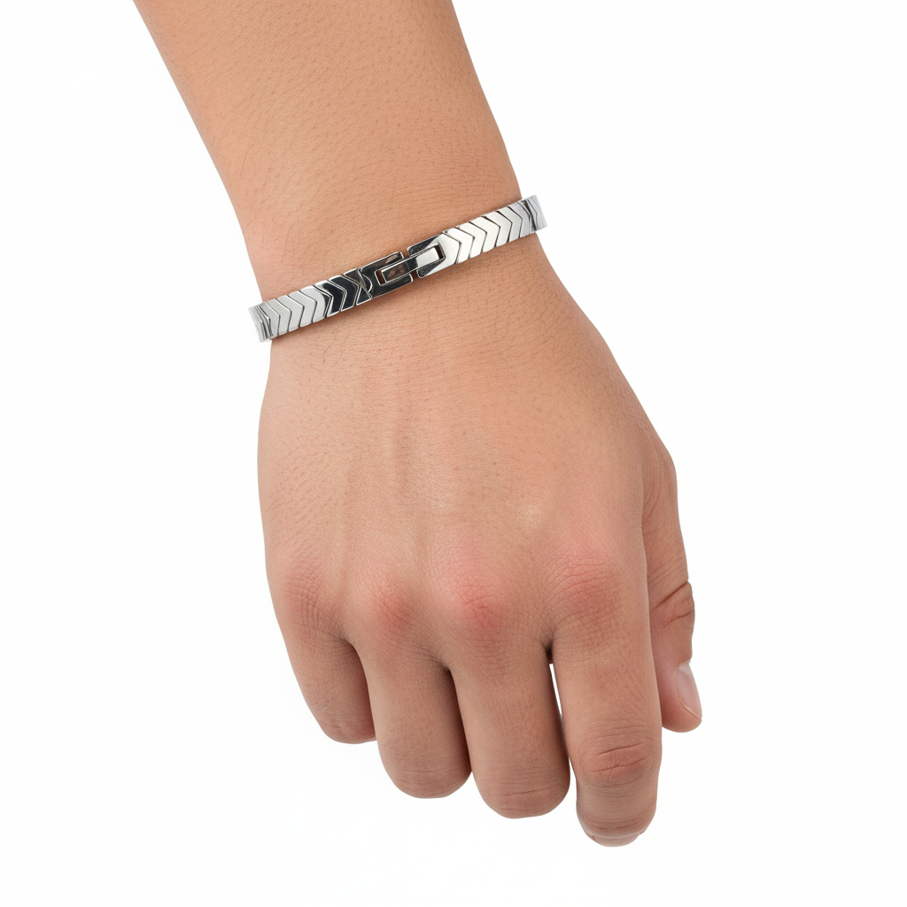 Bracciale Uomo Chevron in Acciaio - AMEN