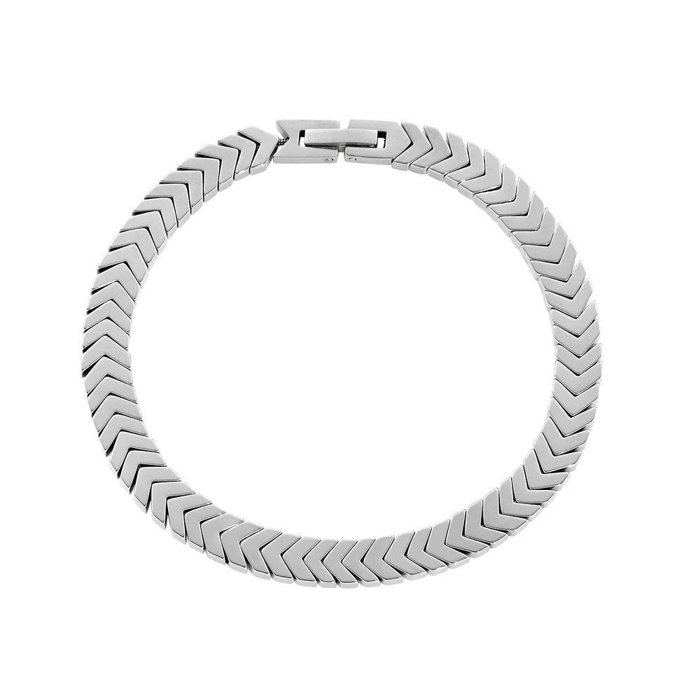 Bracciale Uomo Chevron in Acciaio - AMEN