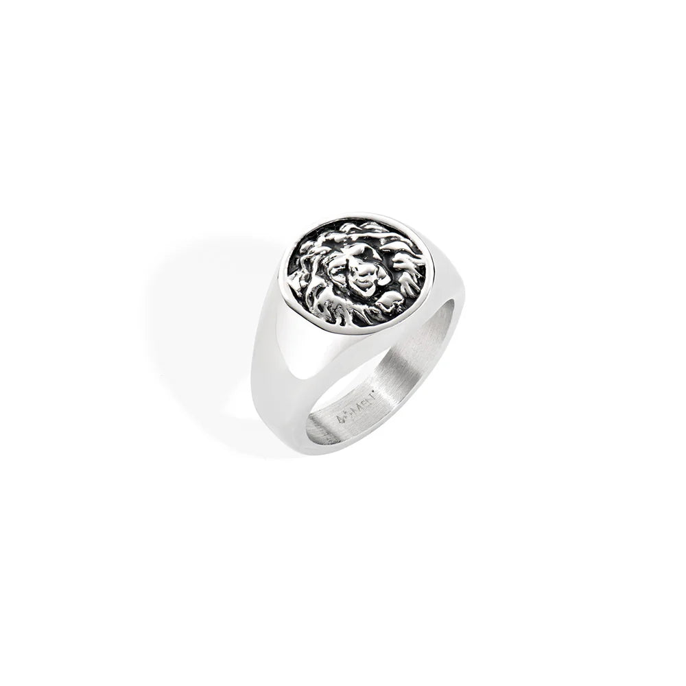 Anello Uomo Chevalier Leone in Acciaio - AMEN