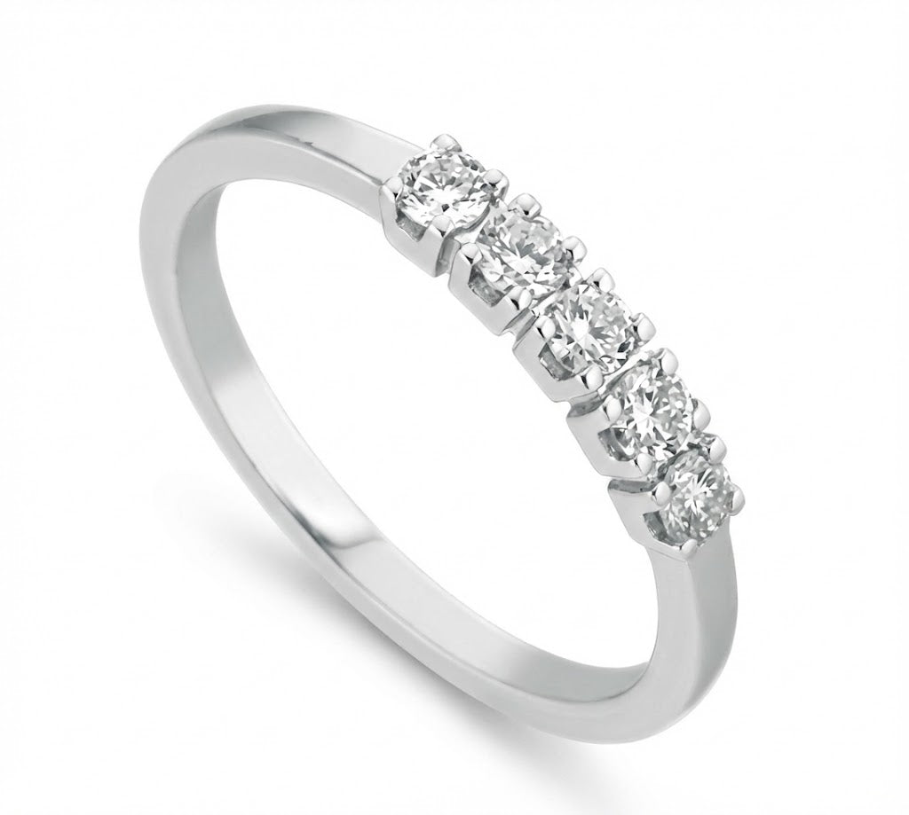 Anello Veretta in Oro Bianco 18kt - LUCCIOLE