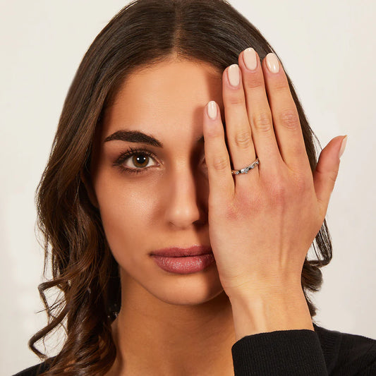 Anello Donna Rosario in Argento con Zirconi - AMEN