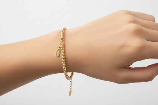 Bracciale Donna Tennis in Argento Dorato - AMEN