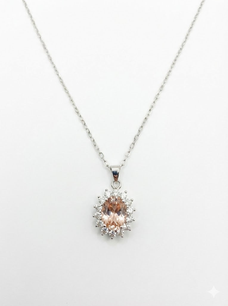 Collana Donna in Argento con Morganite - AMEN