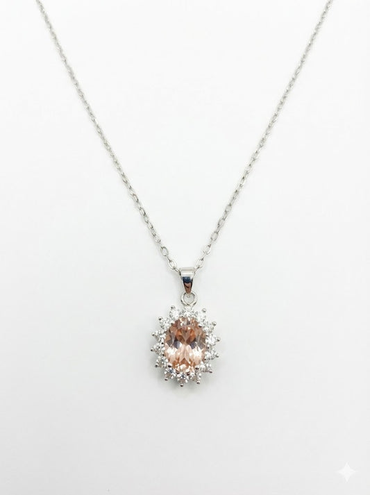 Collana Donna in Argento con Morganite - AMEN