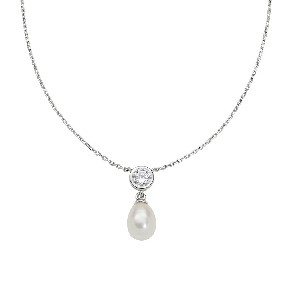 Collana Donna con Perla in Argento - AMEN
