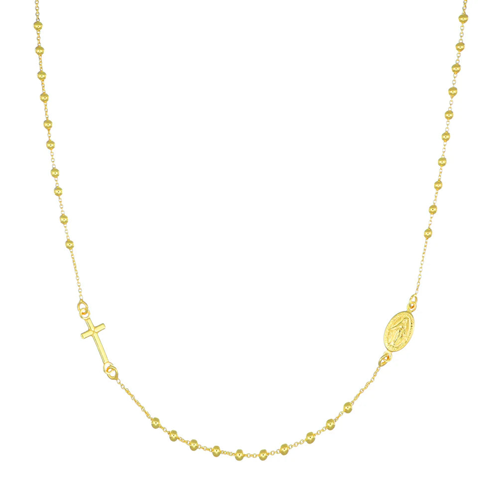 Collana Donna Rosario in Argento Dorato - AMEN