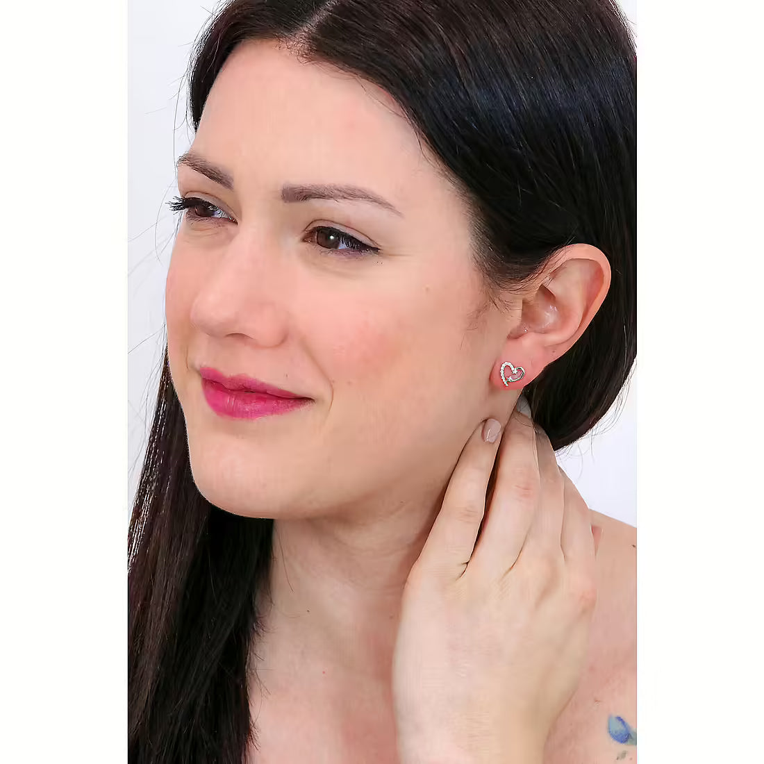 Orecchini Donna Cuore e Stelle in Argento con Zirconi - AMEN