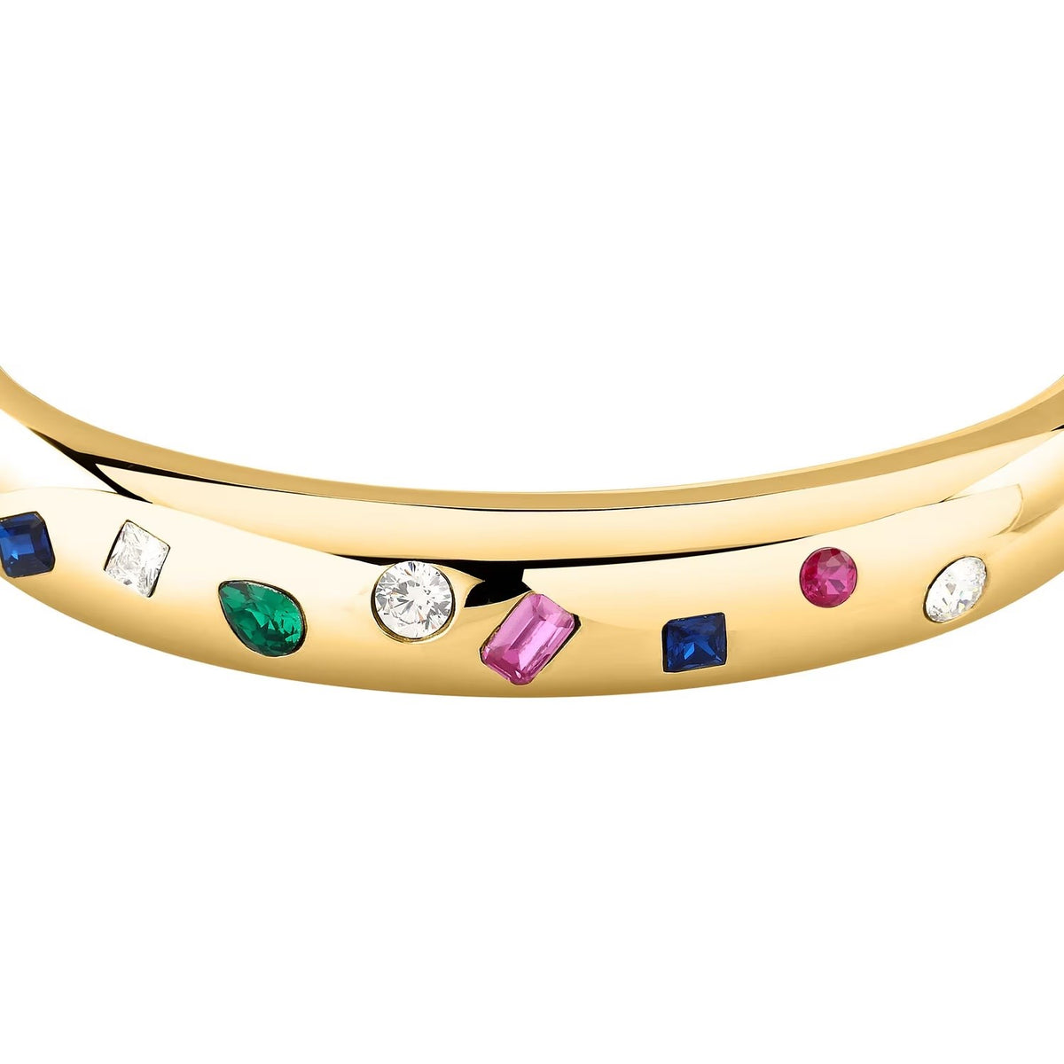 Bracciale Donna GCDS Forever Locked in Acciaio Dorato e Zirconi