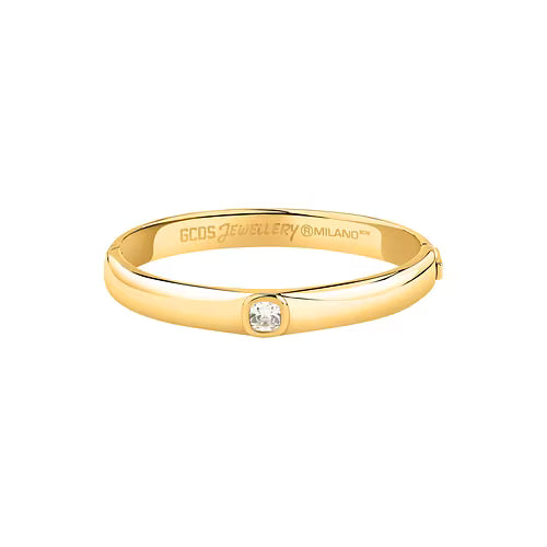 Bracciale Donna GCDS Gipsy in Acciaio Dorato e Cristalli Bianchi