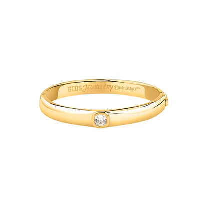 Bracciale Donna GCDS Gipsy in Acciaio Dorato e Cristalli Bianchi