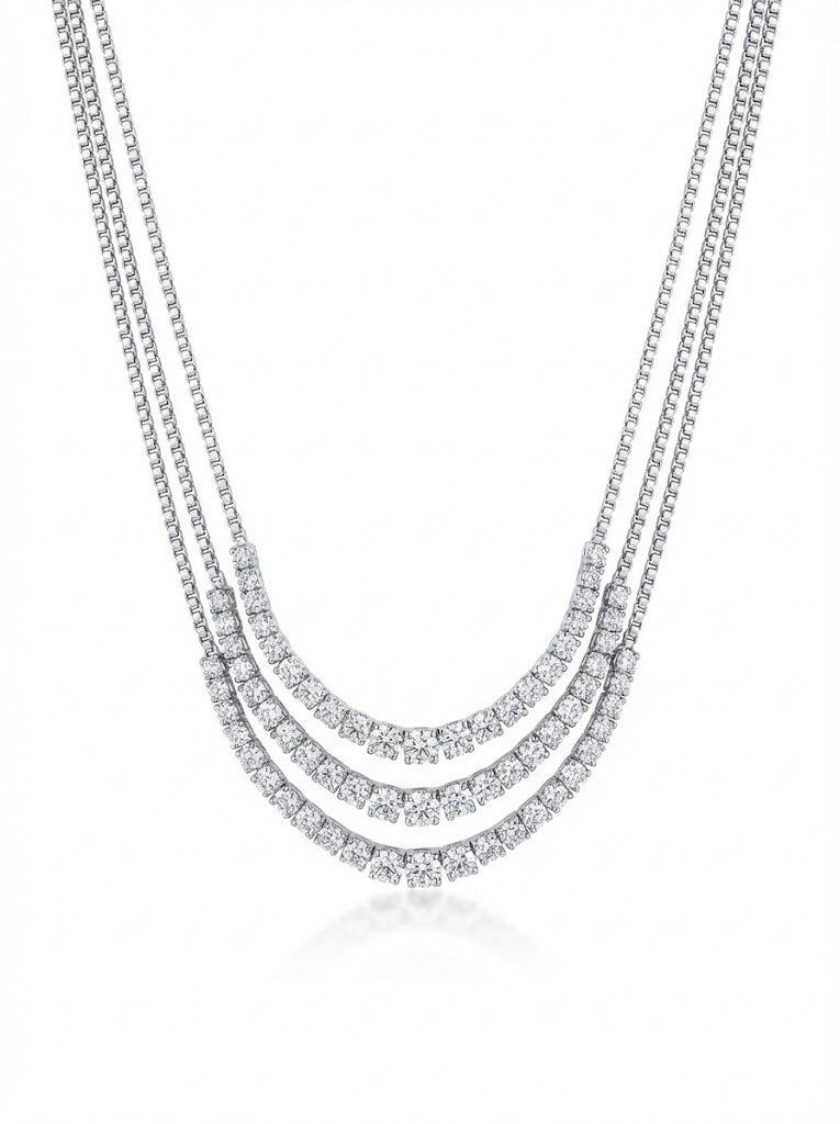 Collana Donna JOHN RICHMOND Multi-Filo a Cascata in Titanio