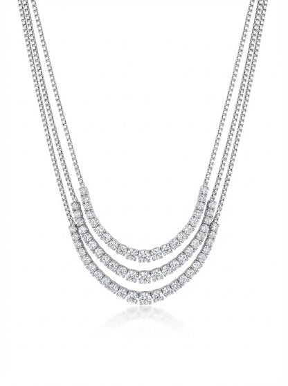 Collana Donna JOHN RICHMOND Multi-Filo a Cascata in Titanio