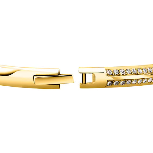 Bracciale Donna KARL LAGERFELD Bond Pave in Acciaio Dorato e Cristalli