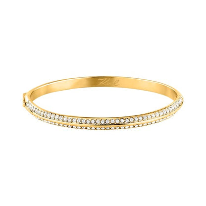 Bracciale Donna KARL LAGERFELD Bond Pave in Acciaio Dorato e Cristalli