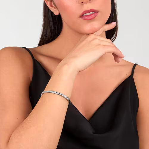 Bracciale Donna KARL LAGERFELD Bond Pave in Acciaio e Cristalli