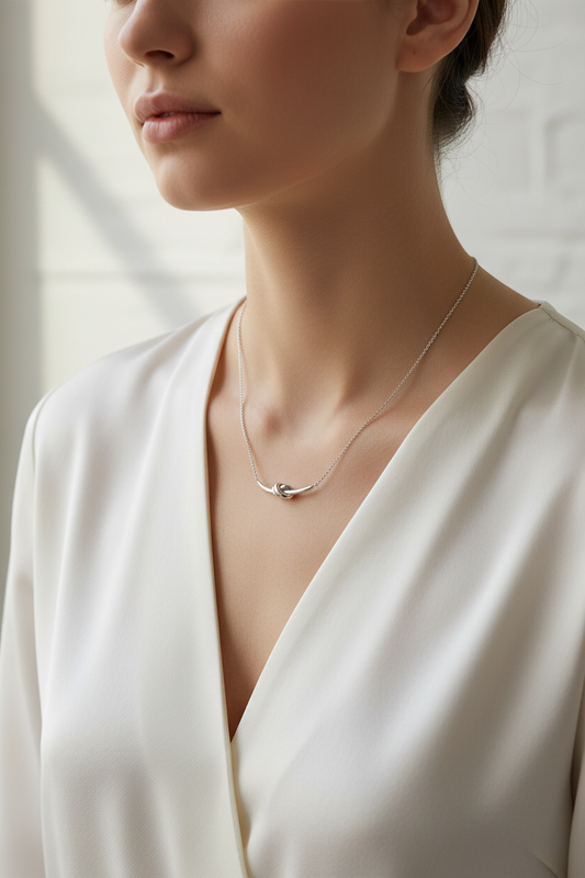 Collana Donna Nodo D'Amore in Ottone - AMEN