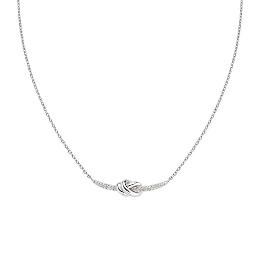 Collana Donna Nodo d'Amore in Ottone con Zirconi - AMEN