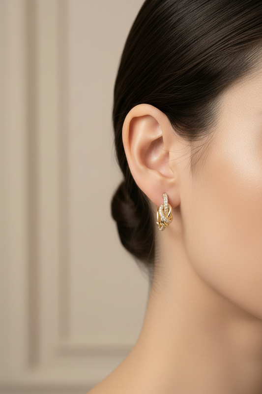 Orecchini Donna a Cerchio in Ottone Dorati - AMEN