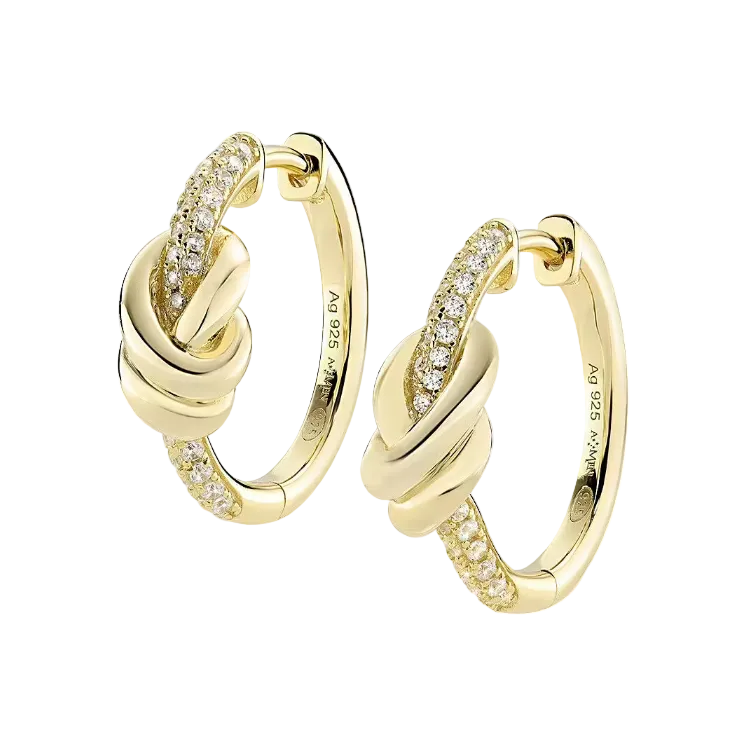 Orecchini Donna a Cerchio in Ottone Dorati - AMEN