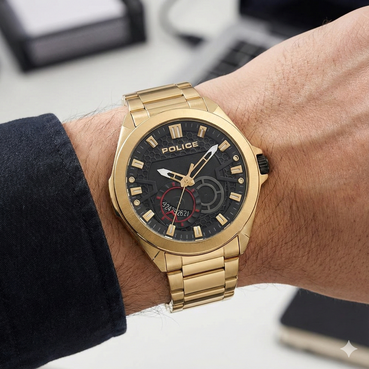 Orologio Uomo POLICE Multifunzione in Acciaio Dorato