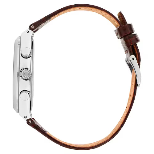 Orologio Uomo TRUSSARDI in Pelle Marrone e Quadrante Blu