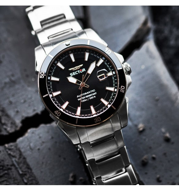 Orologio Uomo SECTOR 450 Automatico Nero in Acciaio
