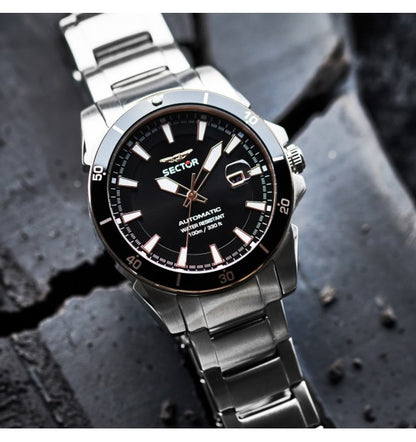 Orologio Uomo SECTOR 450 Automatico Nero in Acciaio