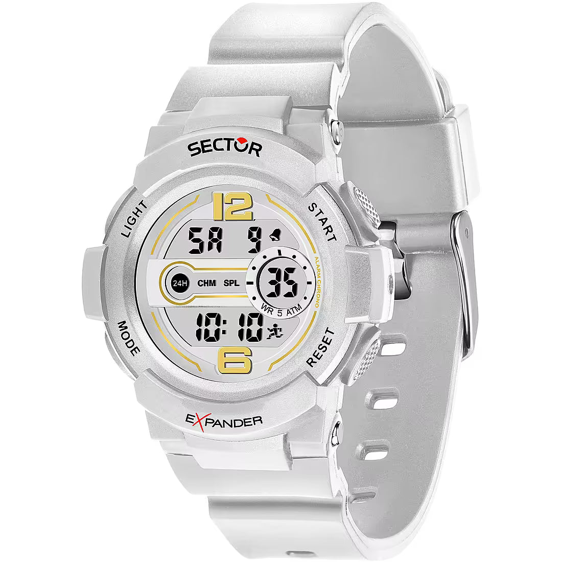 Orologio Unisex SECTOR EX-16 Digitale Bianco in Plastica