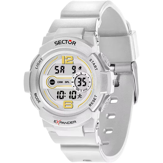 Orologio Unisex SECTOR EX-16 Digitale Bianco in Plastica