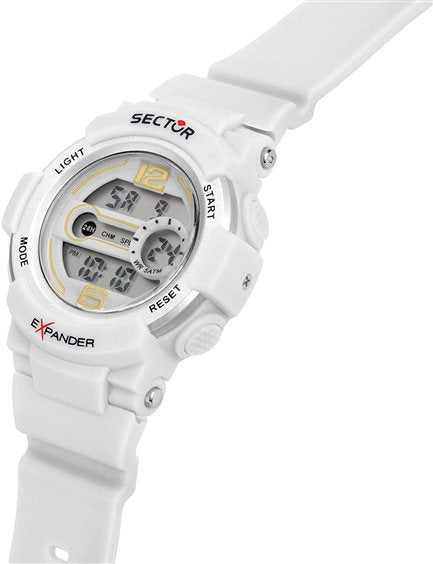 Orologio Unisex SECTOR EX-16 Digitale Bianco in Plastica