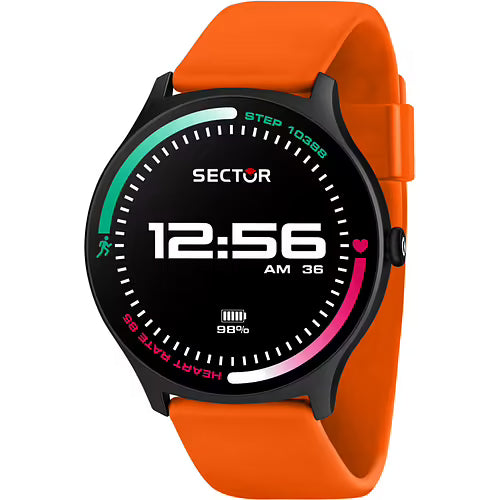 Smartwatch Uomo SECTOR S-06 Cinturino in Plastica Arancione