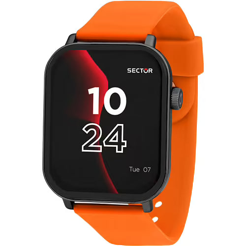 Smartwatch Uomo SECTOR S-07 Cinturino in Plastica Arancione