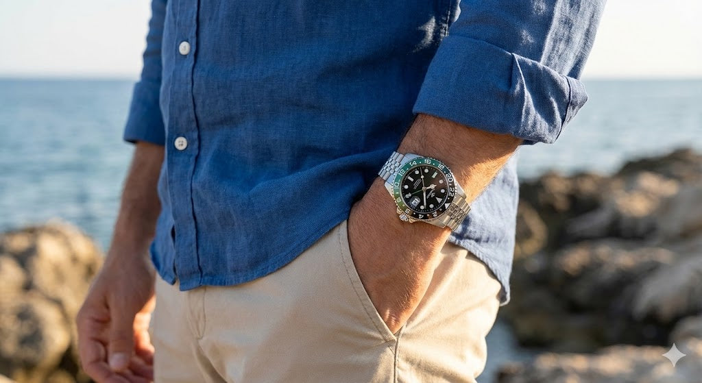 Orologio Uomo SECTOR 230 Solo Tempo in Acciaio con Quadrante Nero-Verde