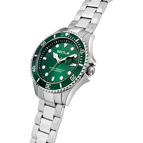 Orologio Uomo SECTOR 230 Solo Tempo Verde in Acciaio