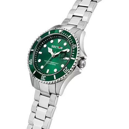 Orologio Uomo SECTOR 230 Solo Tempo Verde in Acciaio