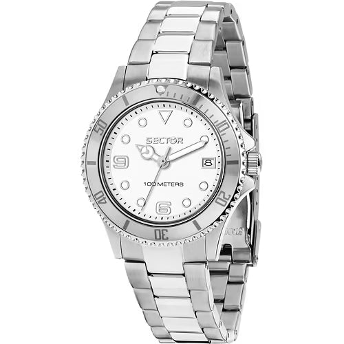 Orologio Donna SECTOR 230 Solo Tempo in Acciaio con Quadrante Bianco