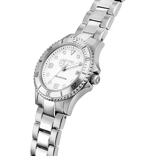 Orologio Donna SECTOR 230 Solo Tempo in Acciaio con Quadrante Bianco