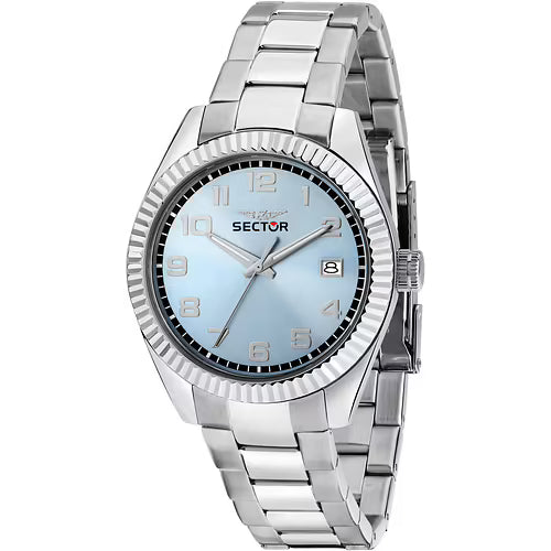 Orologio Uomo SECTOR Solo Tempo in Acciaio con Quadrante Azzurro