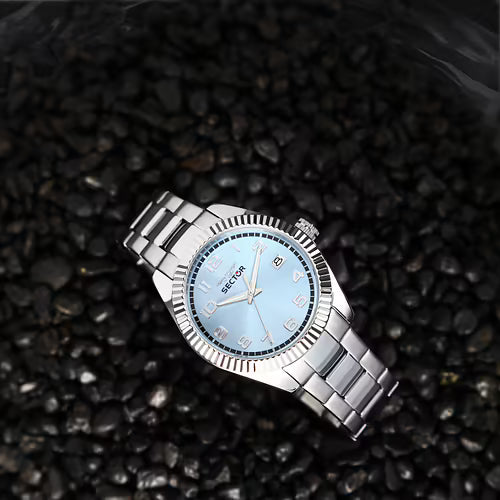 Orologio Uomo SECTOR Solo Tempo in Acciaio con Quadrante Azzurro