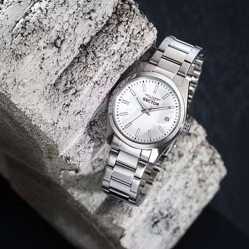 Orologio Uomo SECTOR 240 Solo Tempo Bianco in Acciaio
