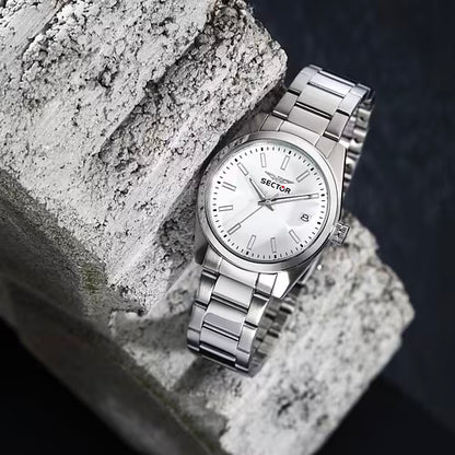 Orologio Uomo SECTOR 240 Solo Tempo Bianco in Acciaio