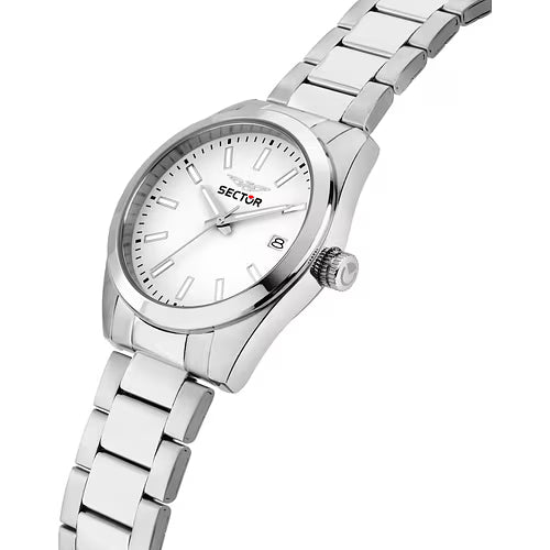 Orologio Uomo SECTOR 240 Solo Tempo Bianco in Acciaio